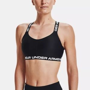 NWT Under Armour Women's UA Crossback Strappy Low Sports Bra L